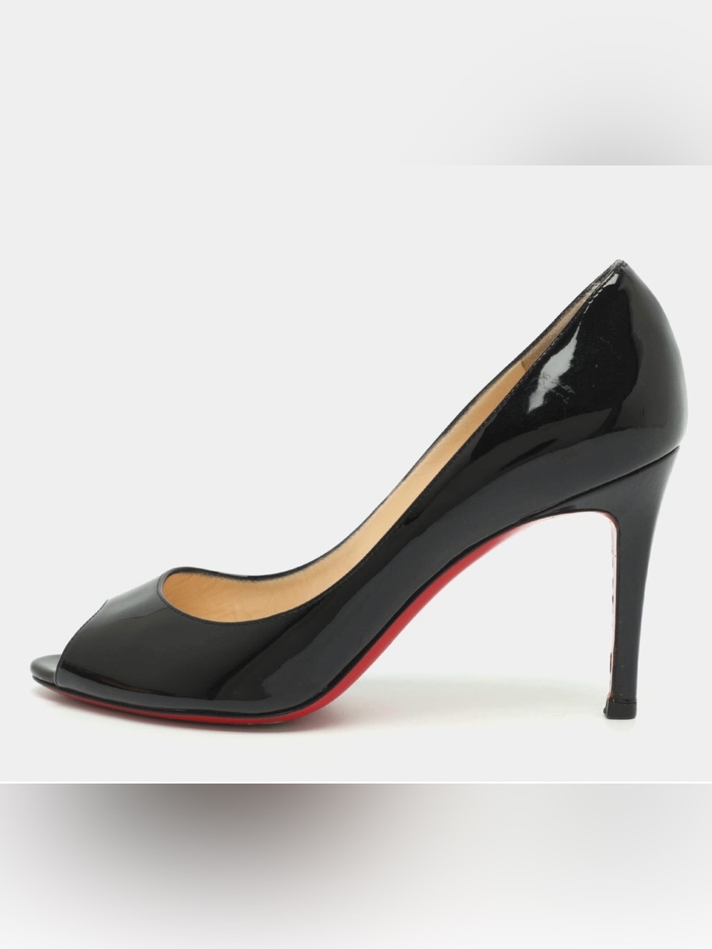 Christian Louboutin Black Patent Leather Pumps with Red Soles